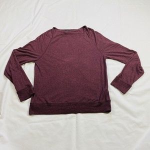 prAna Lightweight Long Sleeve Mens Size XL Merlot Hemp Blend Pullover Shirt